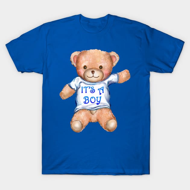 It's A Boy Teddy Bear Toy T-Shirt by Art by Deborah Camp